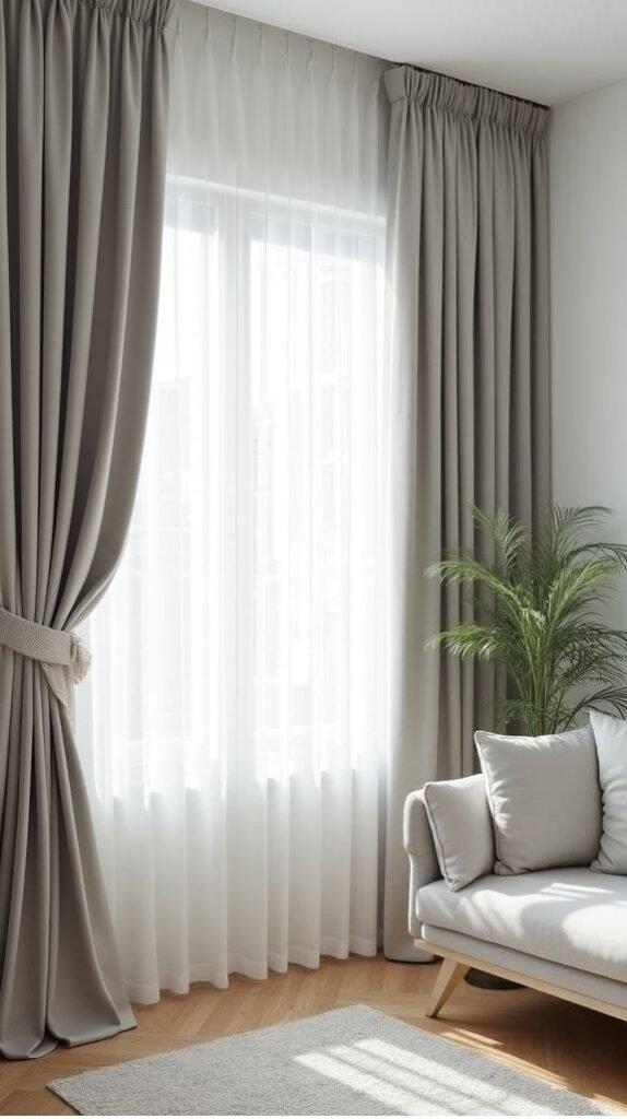 Modern living room curtain design