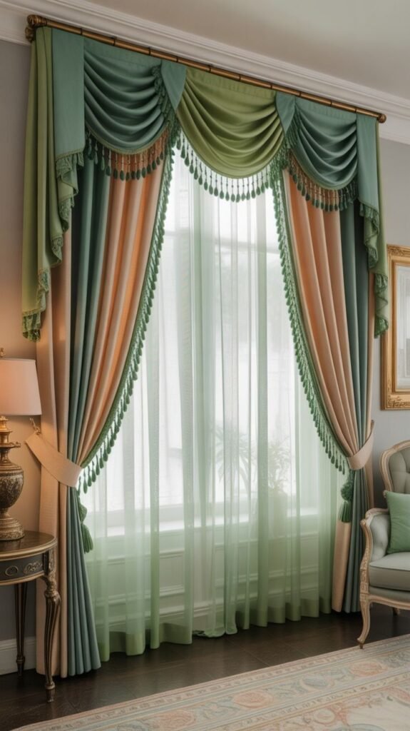 Modern curtain style for family room