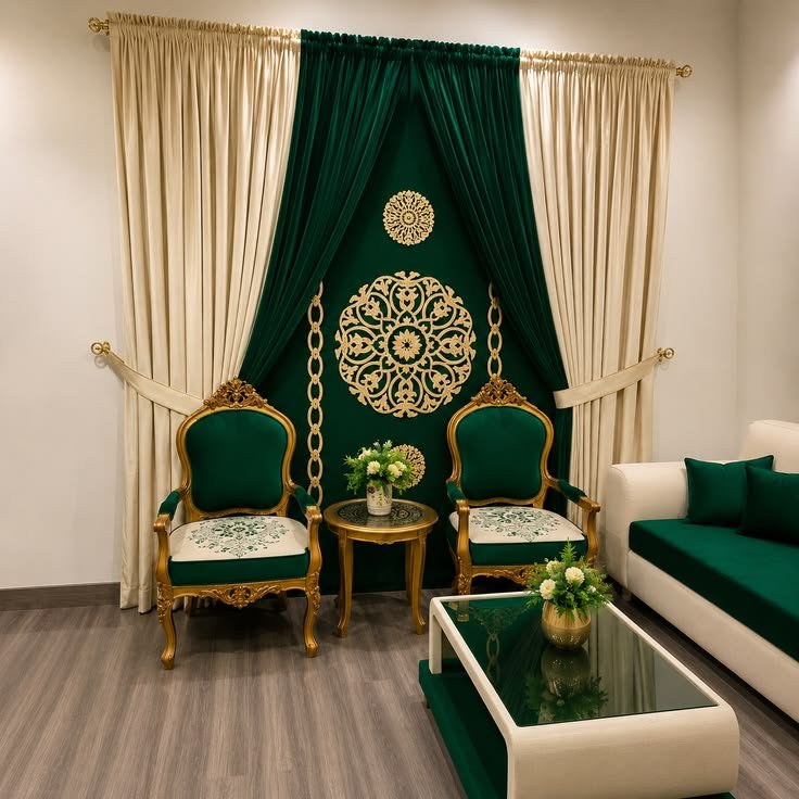 Decorative curtain arrangement