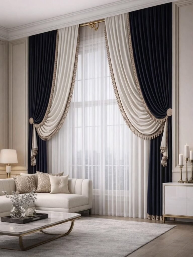 Stylish curtain design for modern interiors