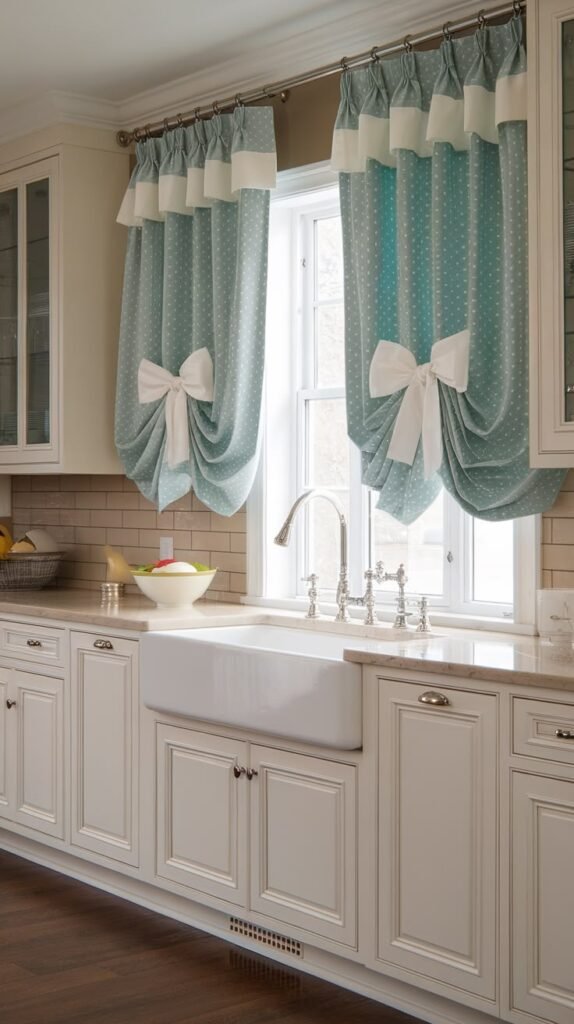 Contemporary kitchen window décor