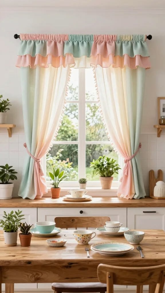 Contemporary kitchen curtain style