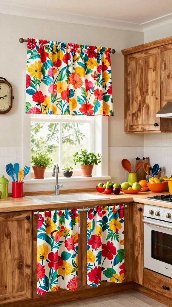 Decorative kitchen window treatment