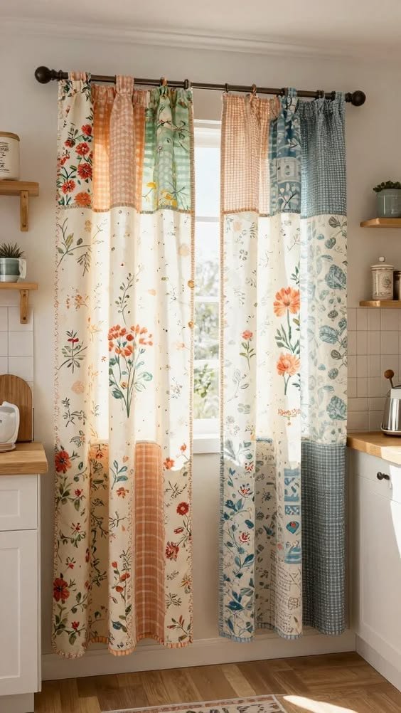 Beautiful kitchen décor curtain