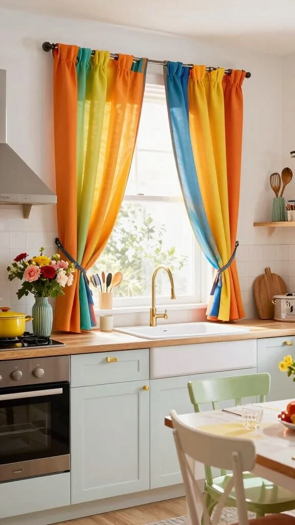 Modern curtain idea for kitchen