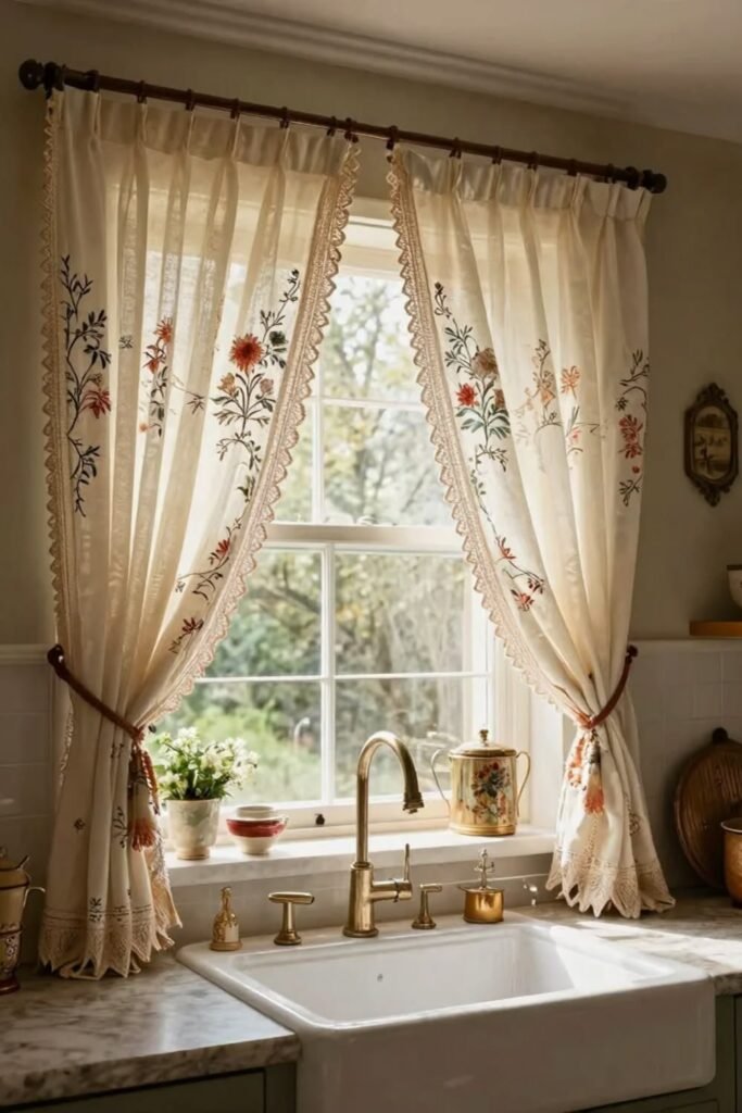 Elegant kitchen curtain design