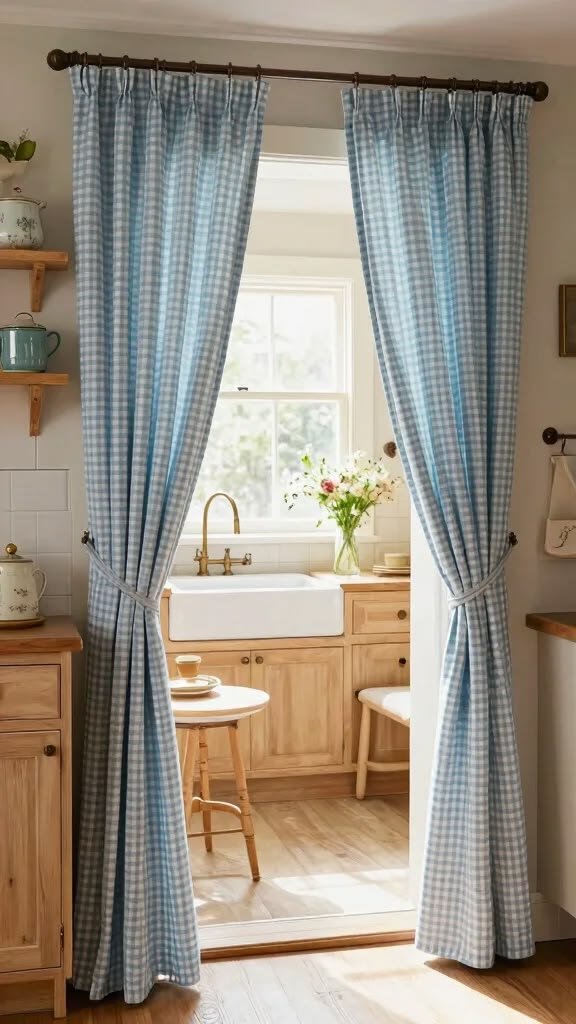 Elegant kitchen curtain styling