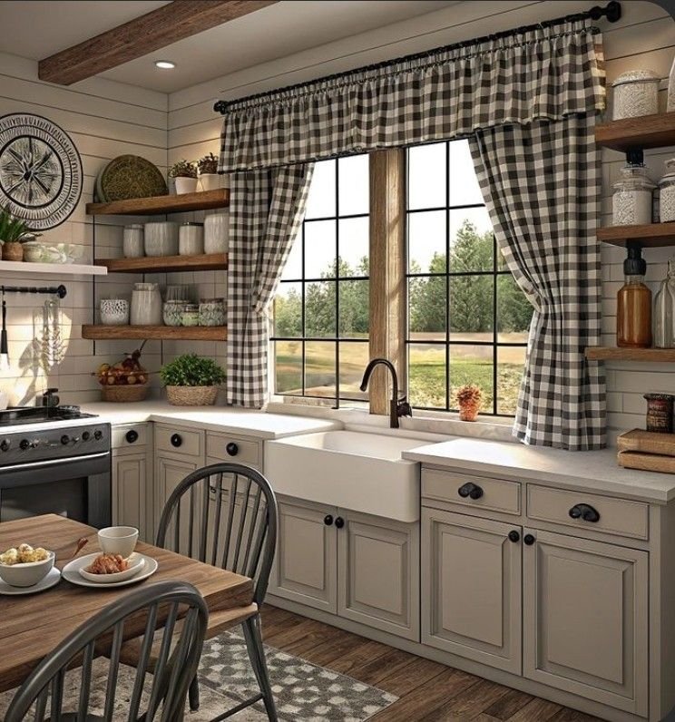 Modern curtains for kitchen windows