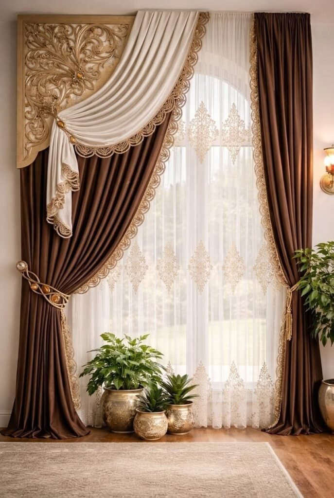 Beautiful curtain arrangement